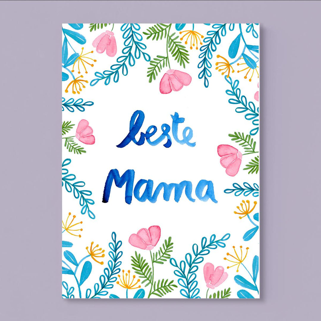Postkarte *Beste Mama* zum Muttertag