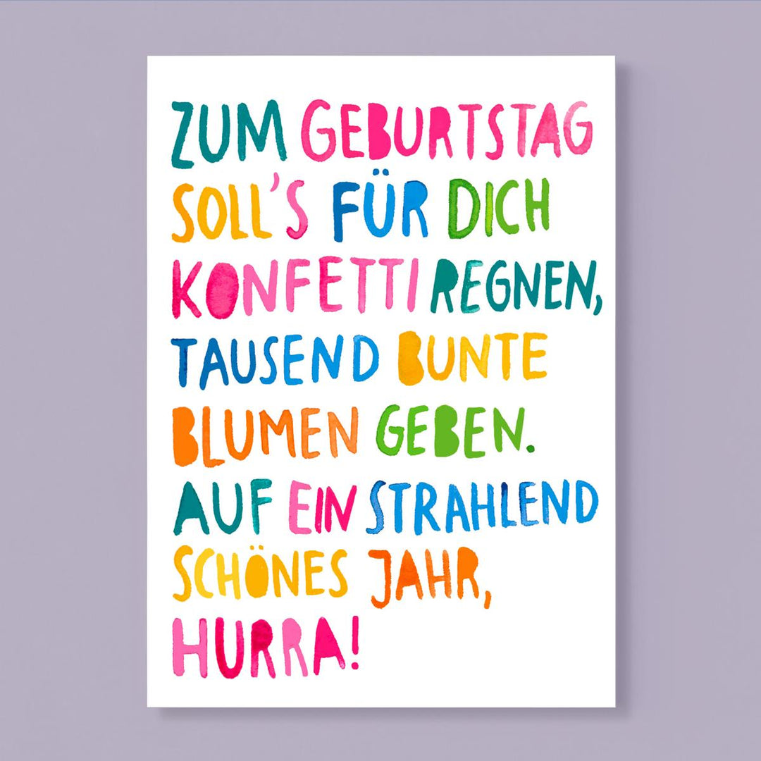 Glückwunschkarte *Zum Geburtstag*