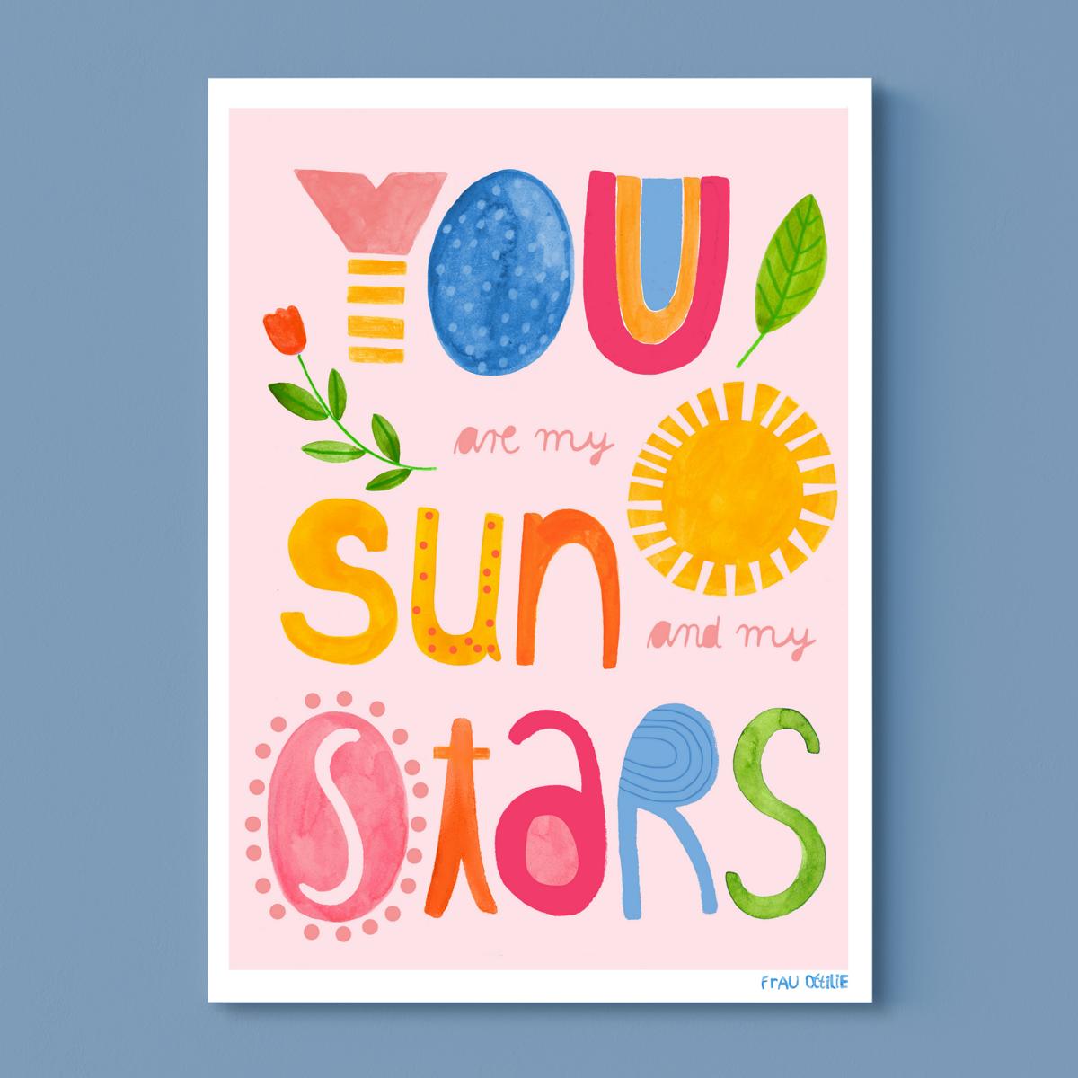 Print A4 *My sun and my stars*