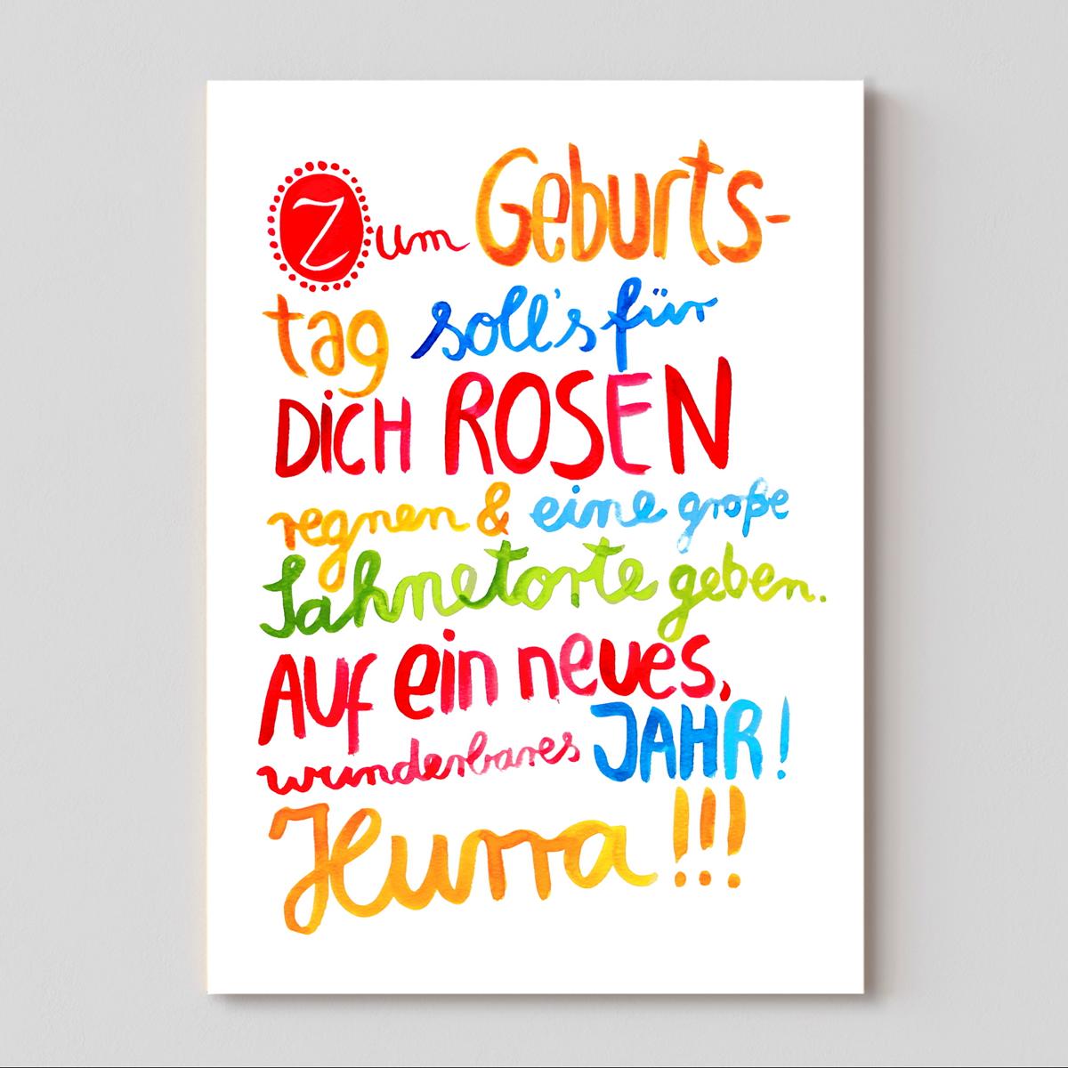 Glückwunschkarte *Zum Geburtstag*
