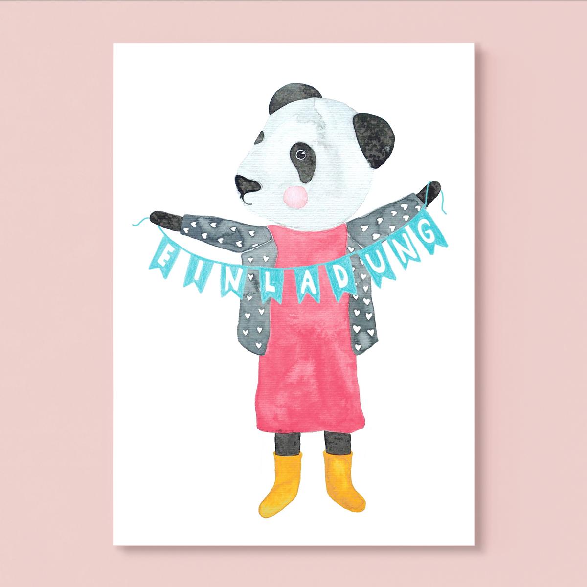 Einladungskarte *Panda*