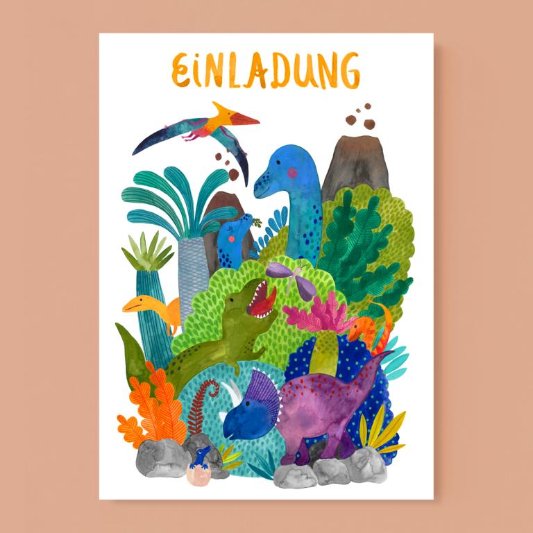 Einladungskarte *Dinosaurier* (neue Edition)