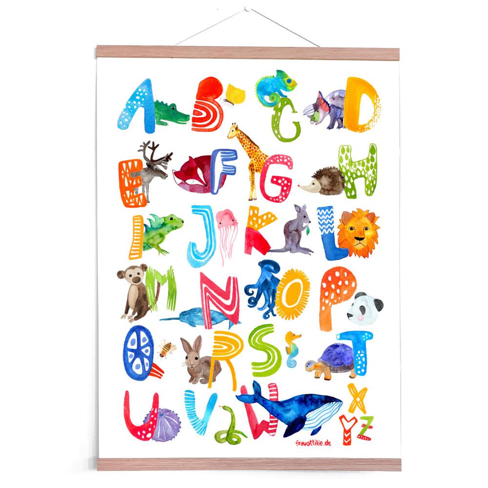 ABC Poster *Tiere*, englische Version