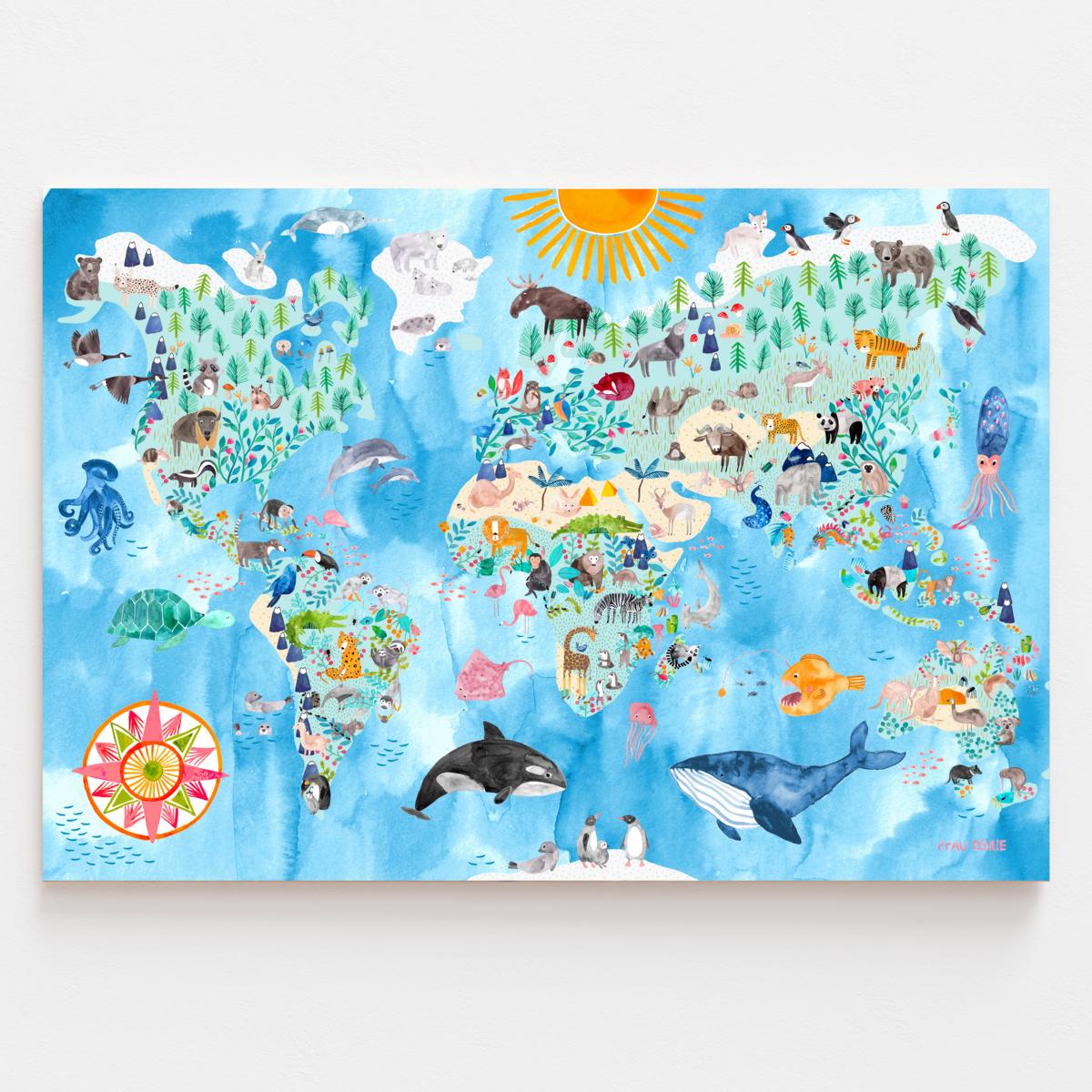 Weltkarte fürs Kinderzimmer 