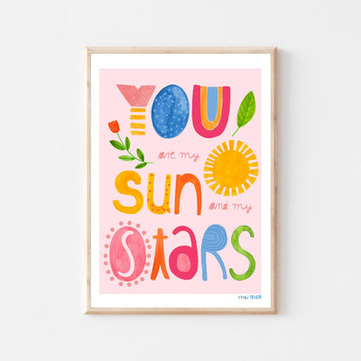 Print A4 *My sun and my stars*