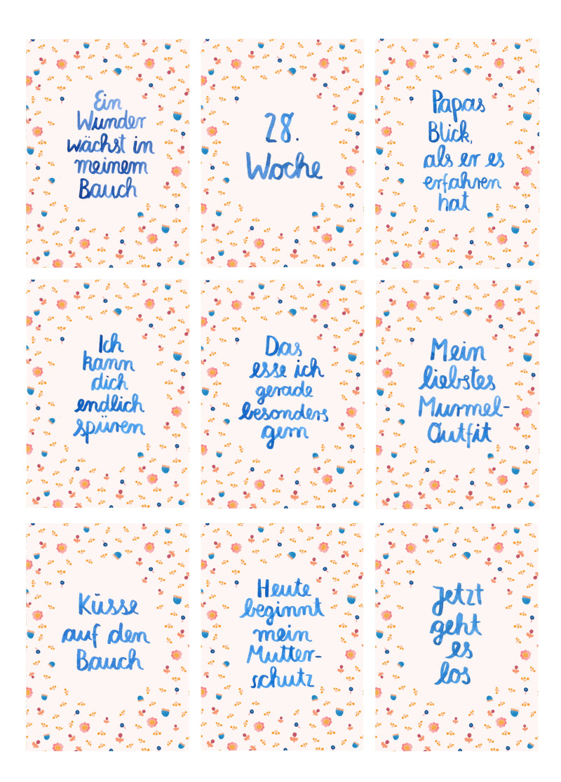 Meilensteinkarten zur Schwangerschaft *Ein Wunder im Bauch*