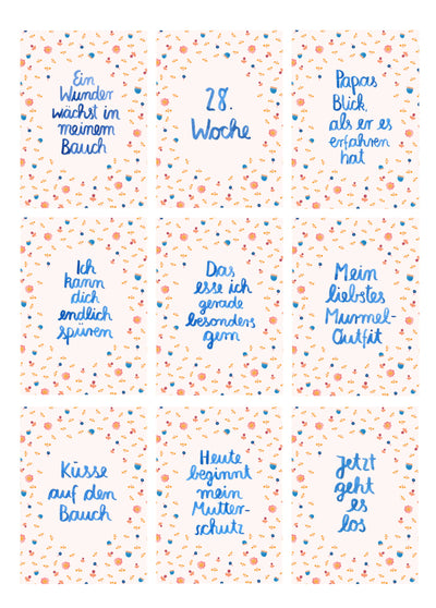Meilensteinkarten zur Schwangerschaft *Ein Wunder im Bauch*